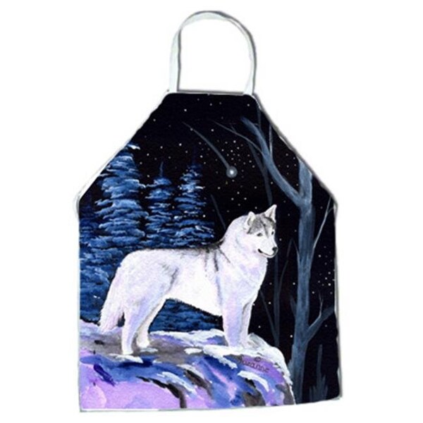 Carolines Treasures Carolines Treasures SS8400APRON Starry Night Siberian Husky Apron - 27 x 31 in. SS8400APRON - main